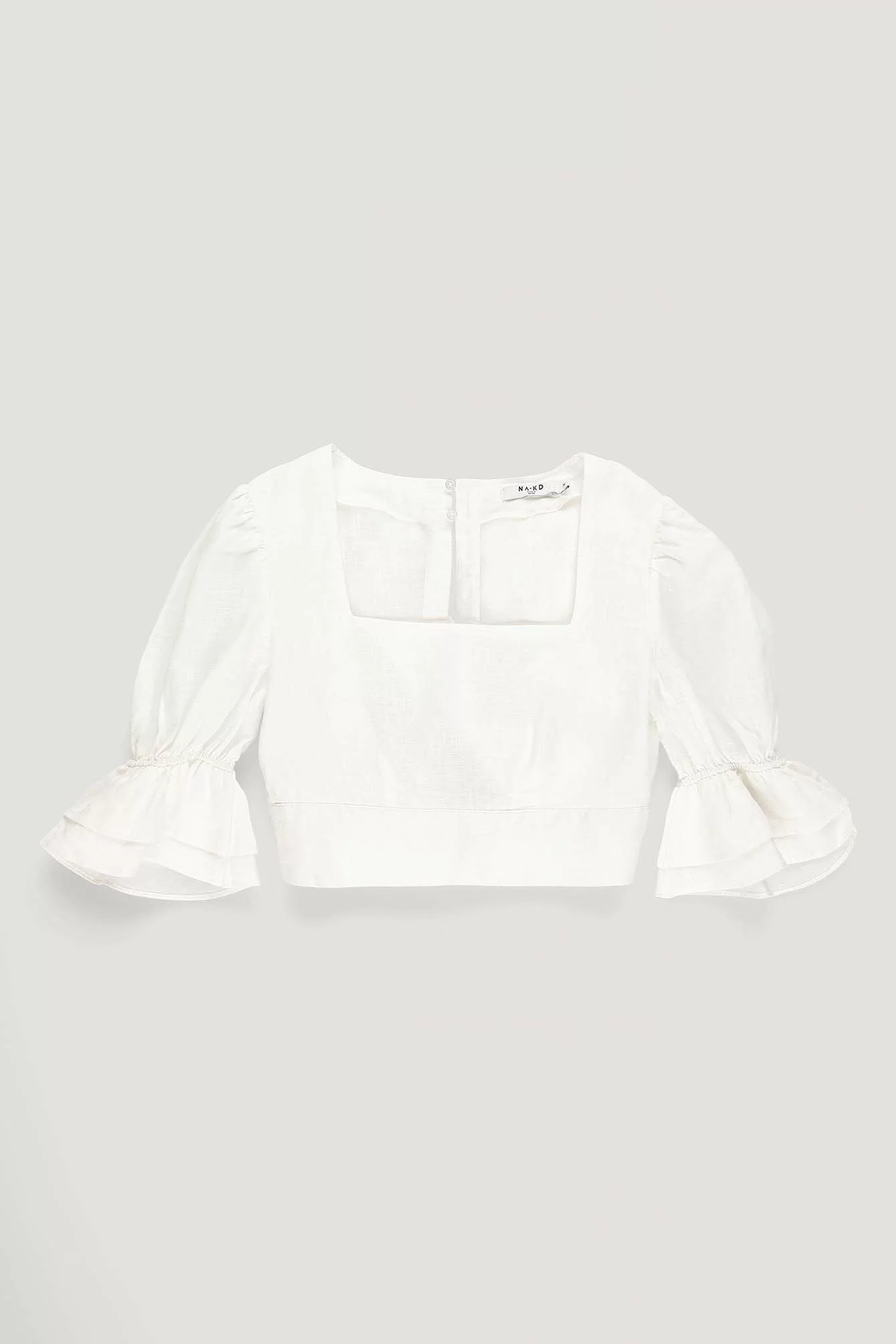 NA-KD Linen Tie Back Top - Image 5