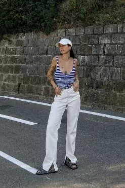 Susanna Wurz X NA-KD Cotton Slit Denim