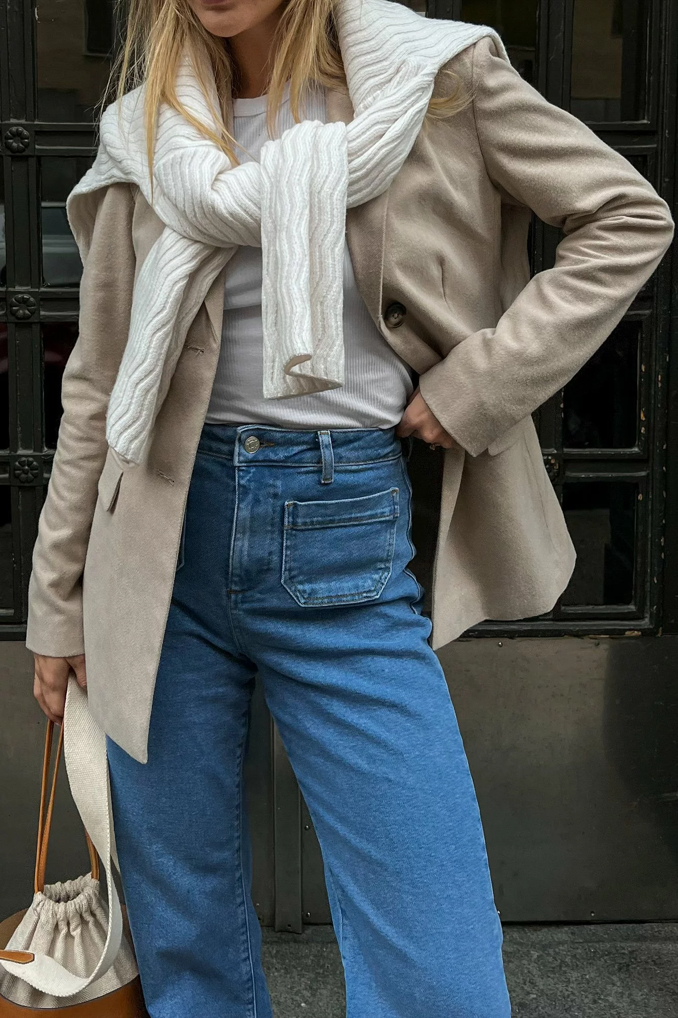 NA-KD Trend 70´s Front Pocket Wide Leg Jeans - Image 17