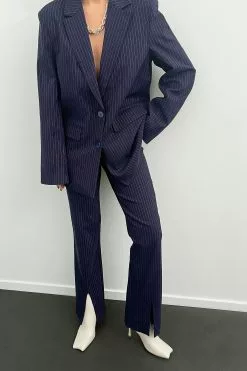 Handpicked X NA-KD Slit Detail Straight Suit Pants