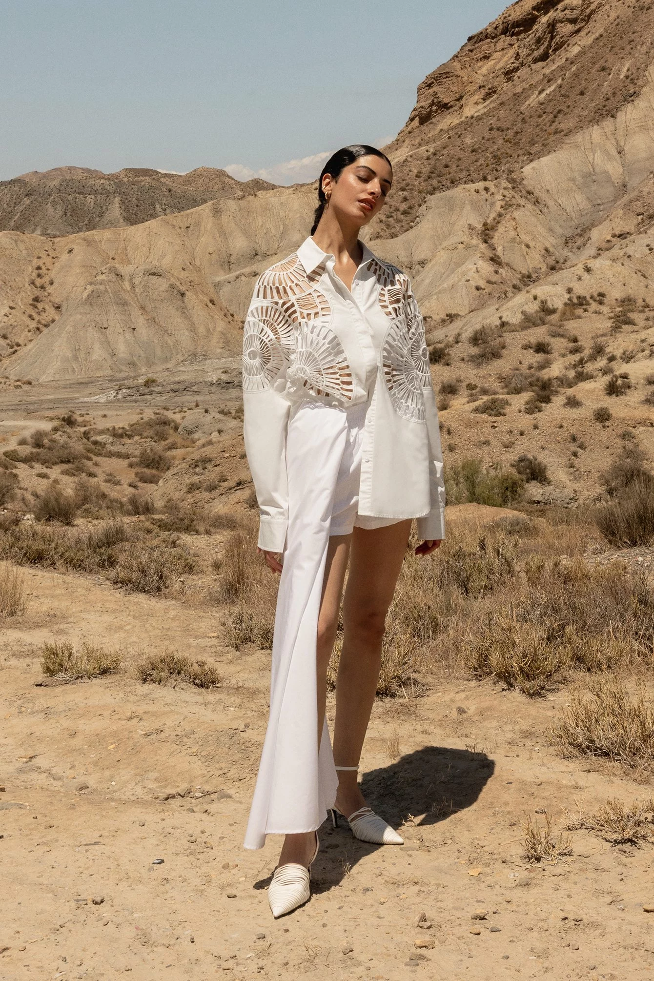 NA-KD Anglaise Front Shirt - Image 7