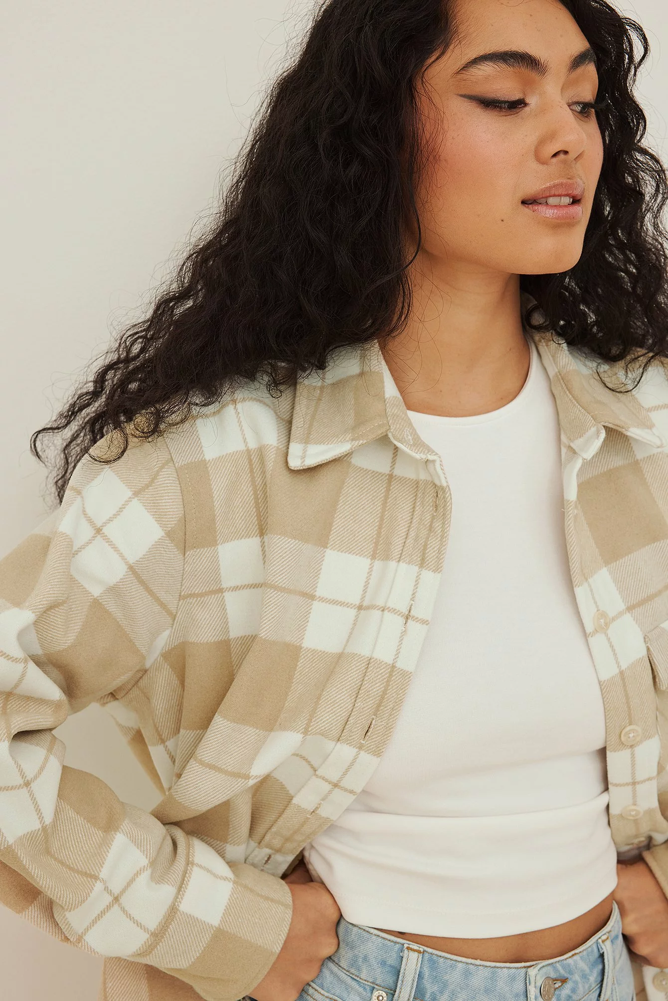 Anika Teller X NA-KD Oversized Checkered Overshirt - Image 9