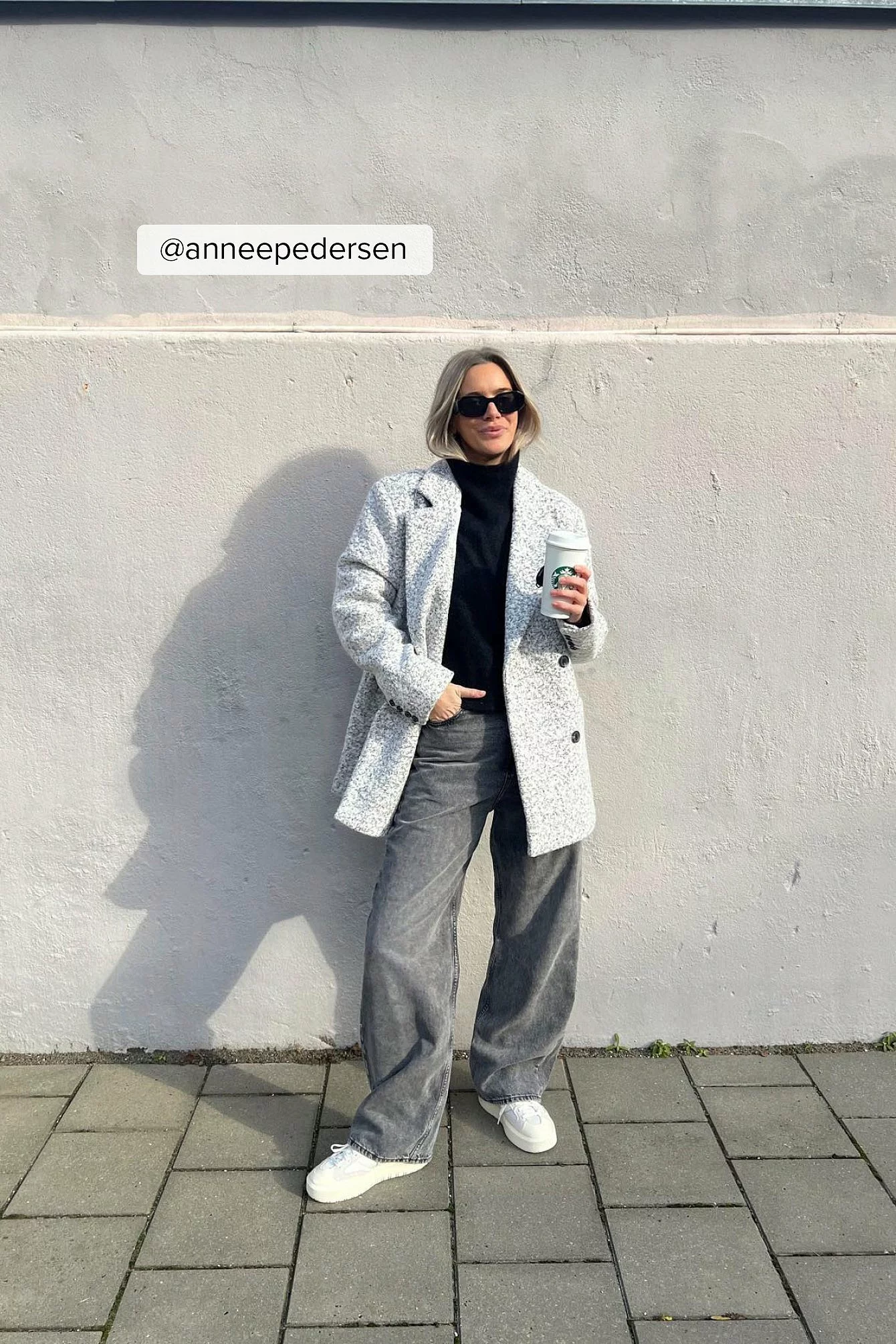 NA-KD Trend Oversized Wool Blend Blazer Coat - Image 2