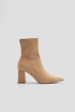 NA-KD Shoes Basic Faux Suede Ankle Boots