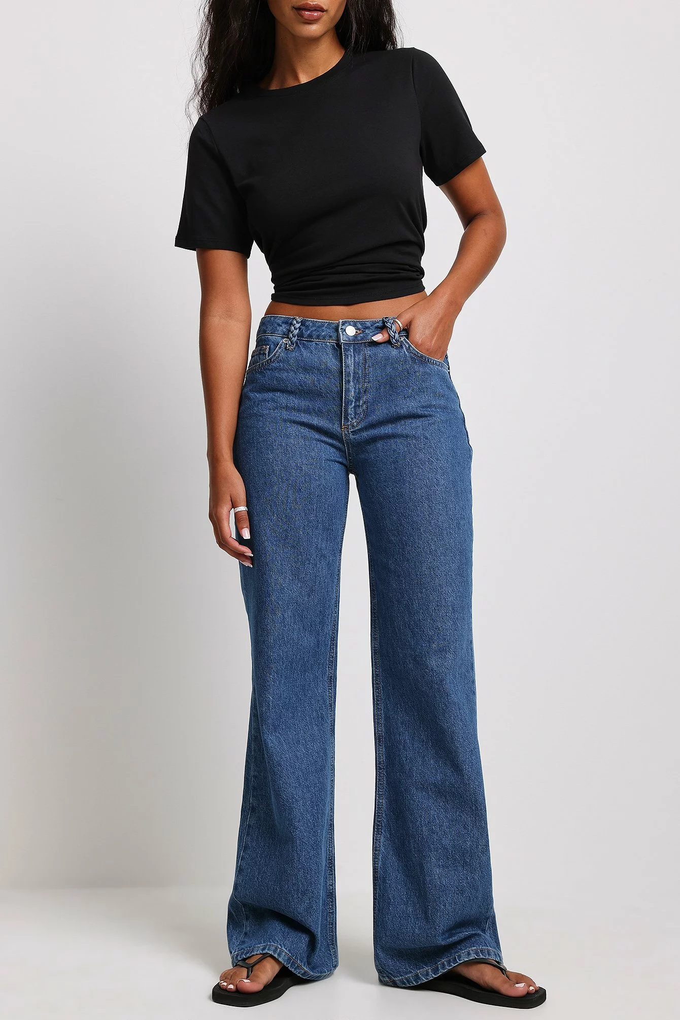 NA-KD Belt Loop Detailed Denim - Image 4