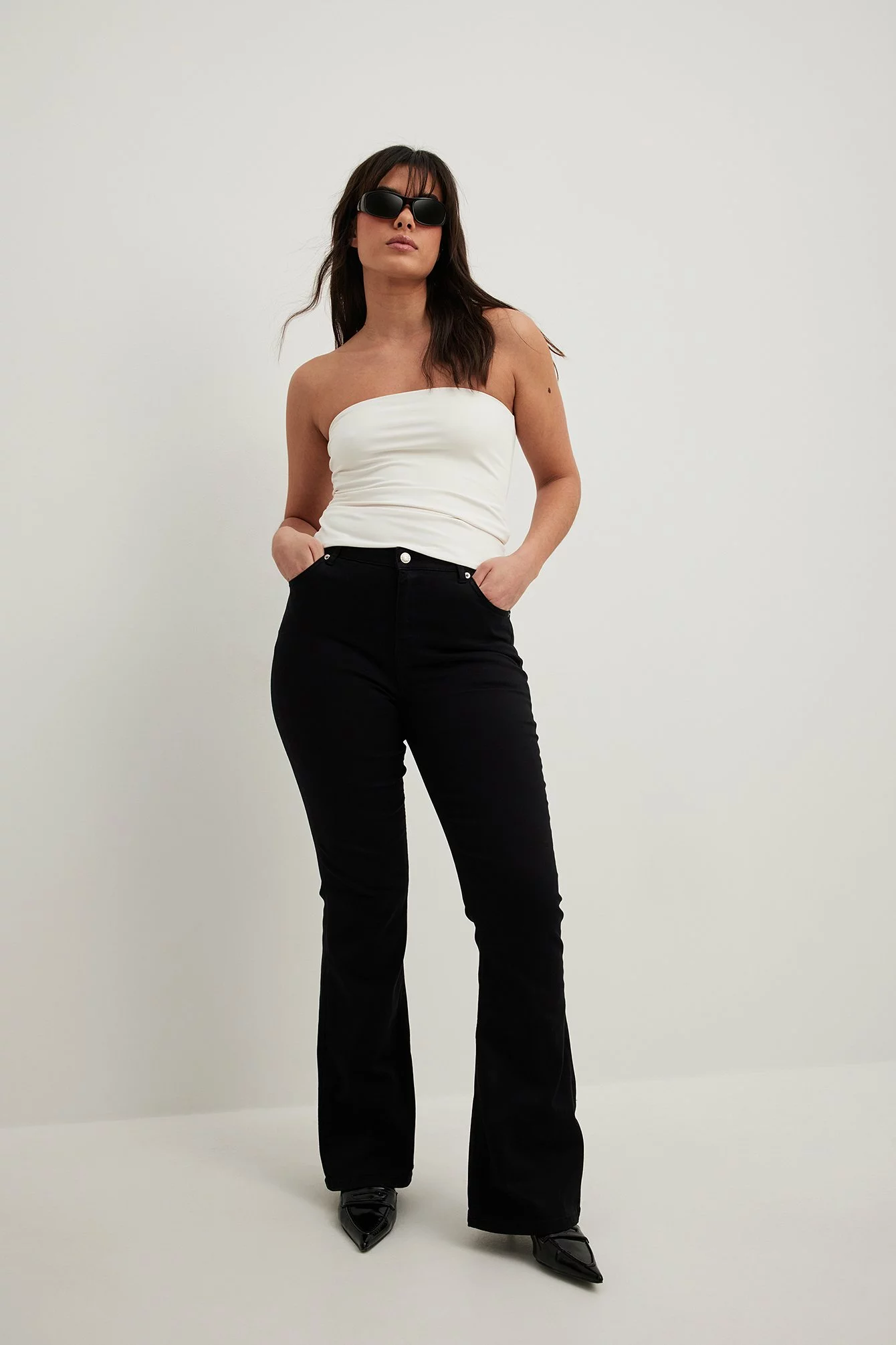 NA-KD Flared High Waist Stretch Jeans - Image 20