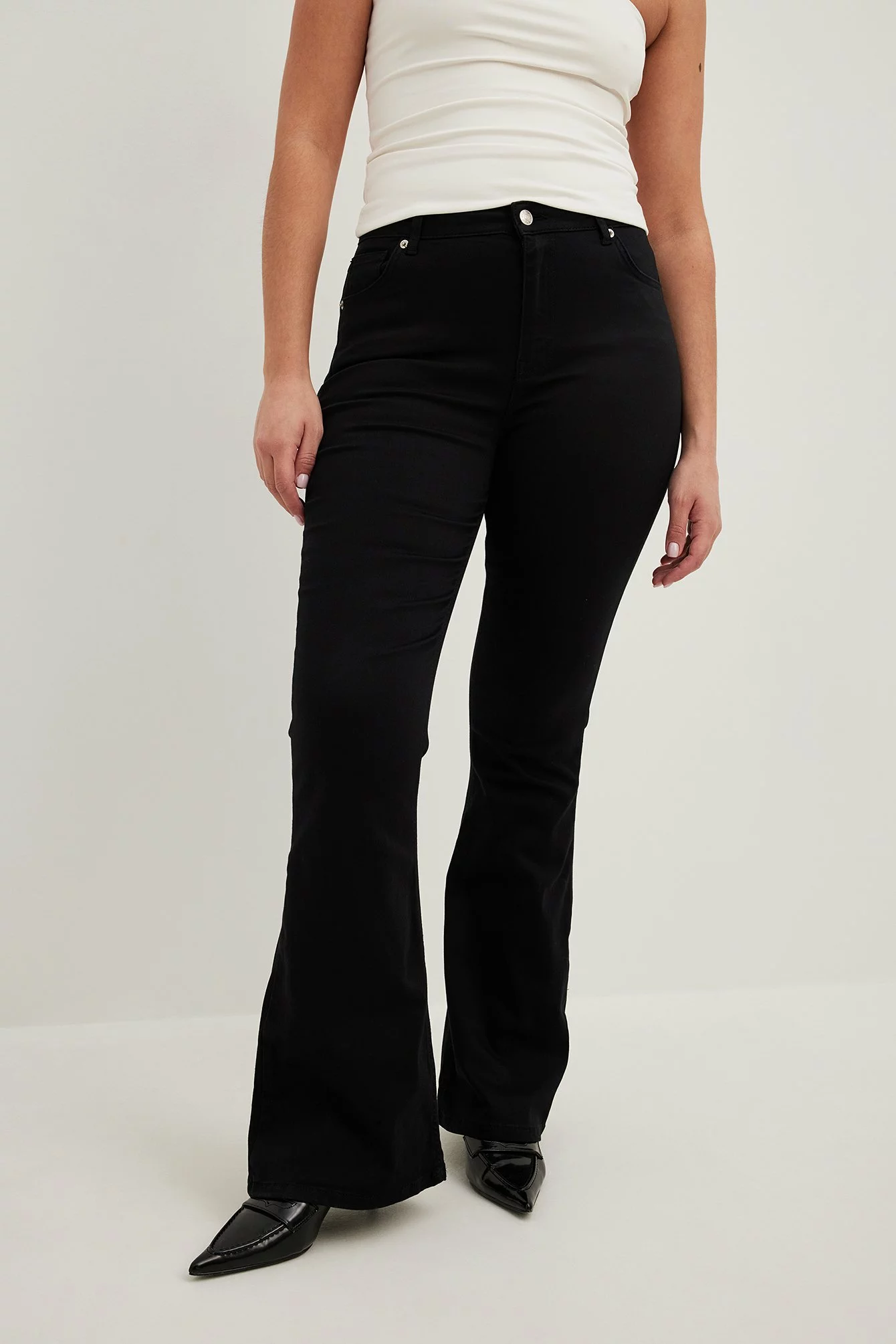NA-KD Flared High Waist Stretch Jeans - Image 25