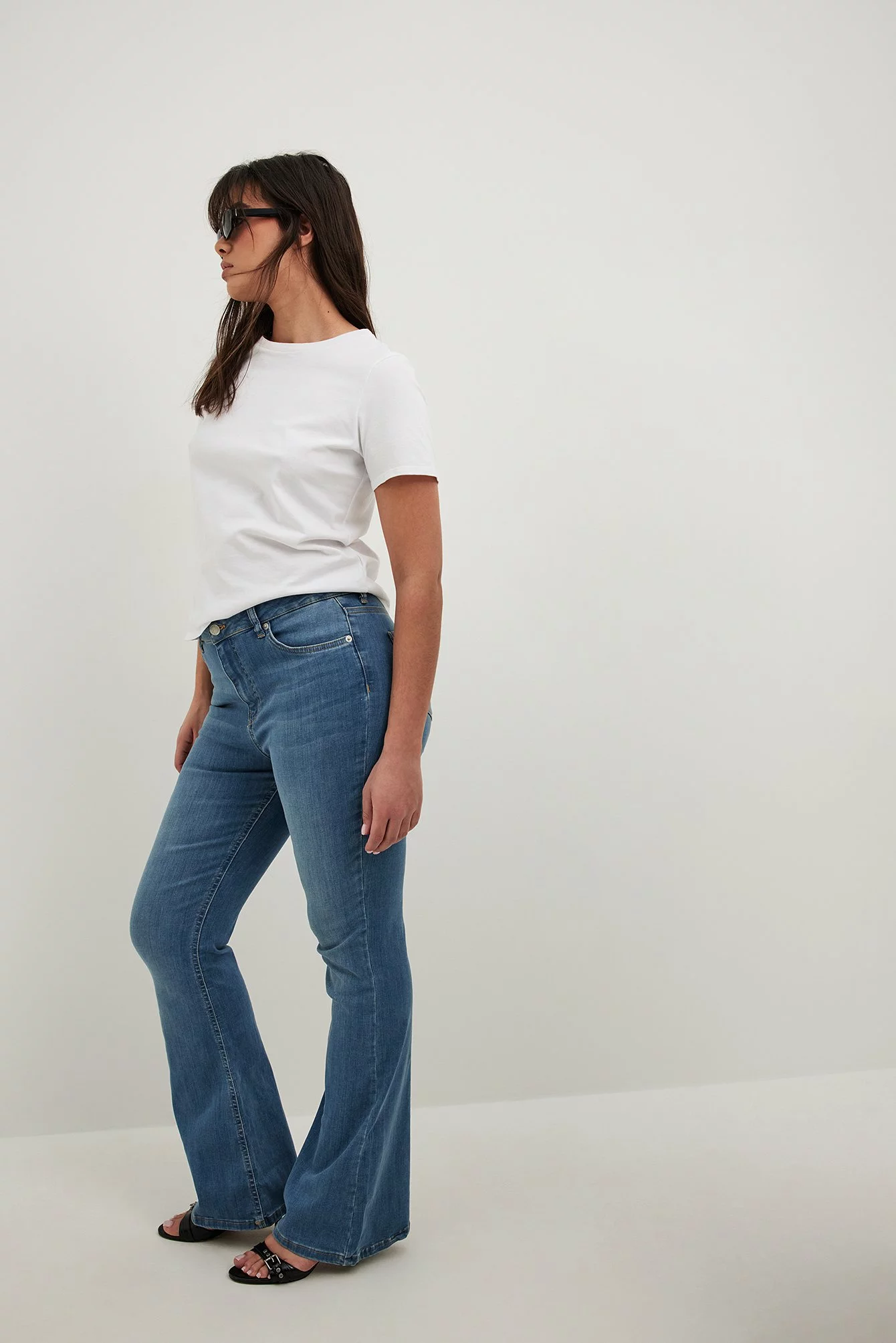 NA-KD Flared High Waist Stretch Jeans - Image 5