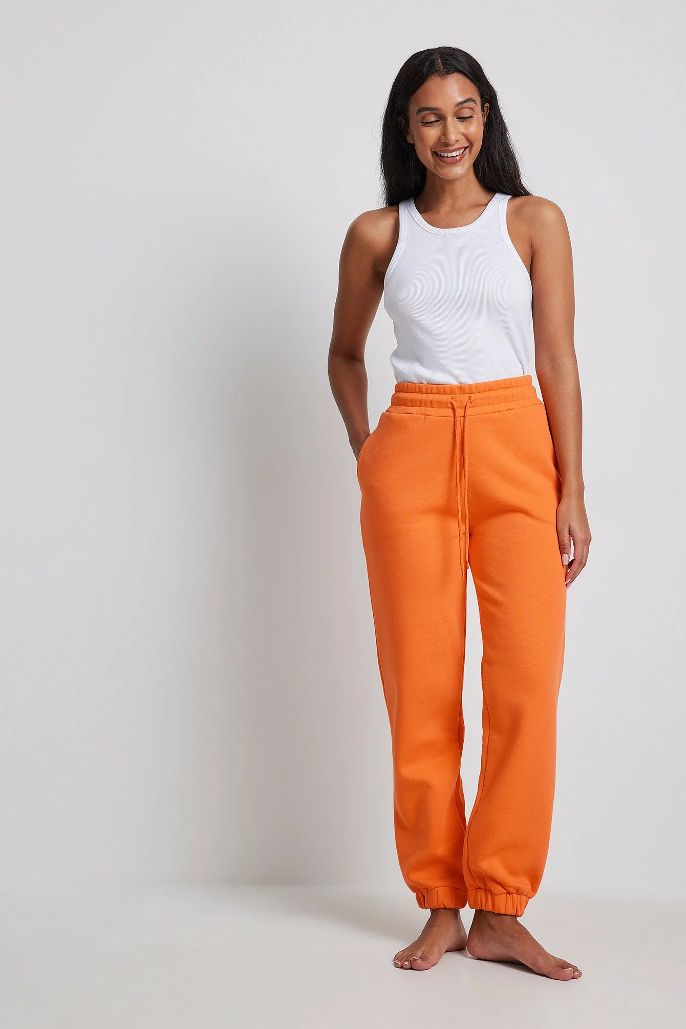 NA-KD Basic Brushed Drawstring Sweatpants - Image 21