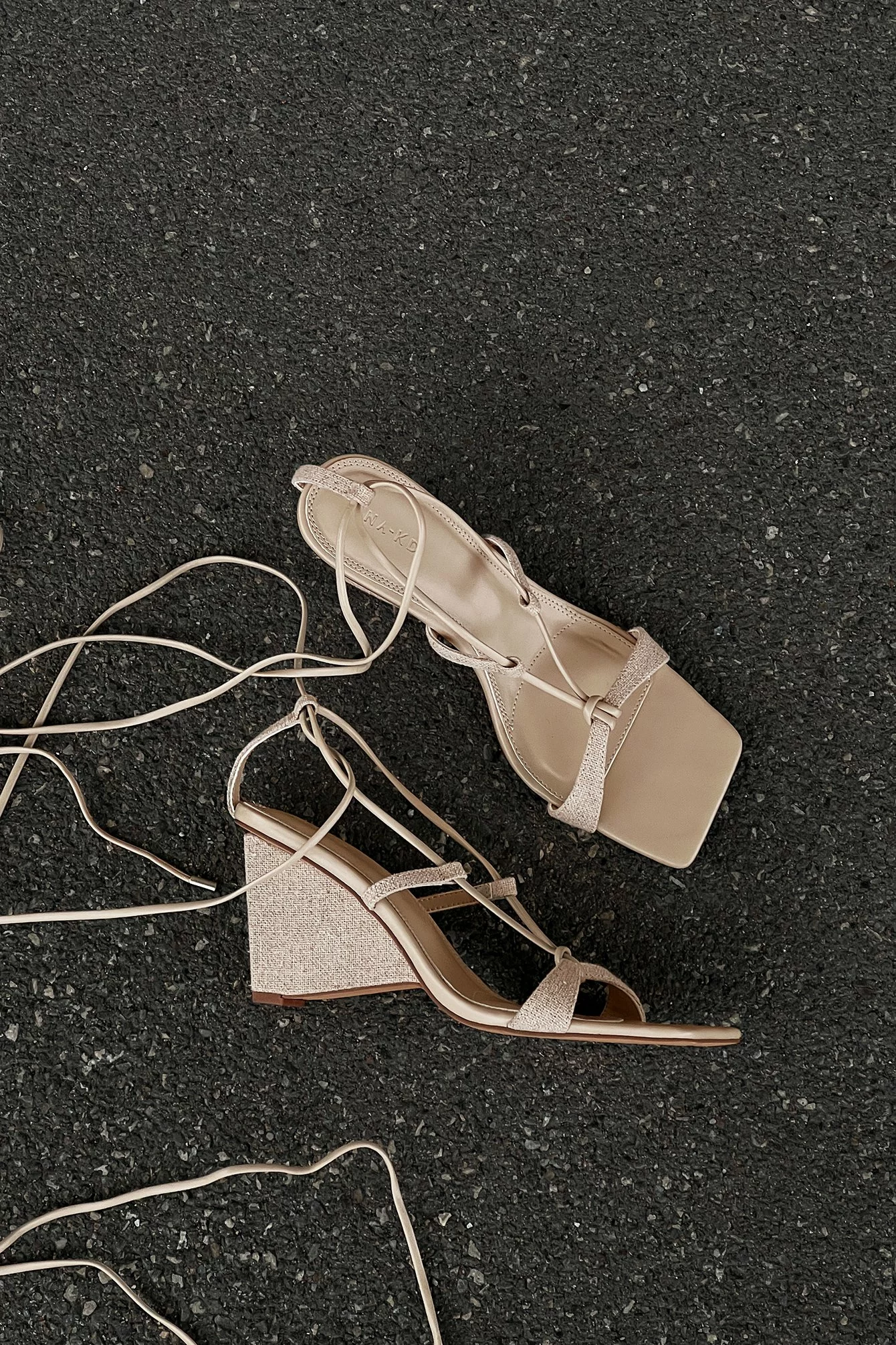 NA-KD Shoes Canvas Wedge Heels - Image 9