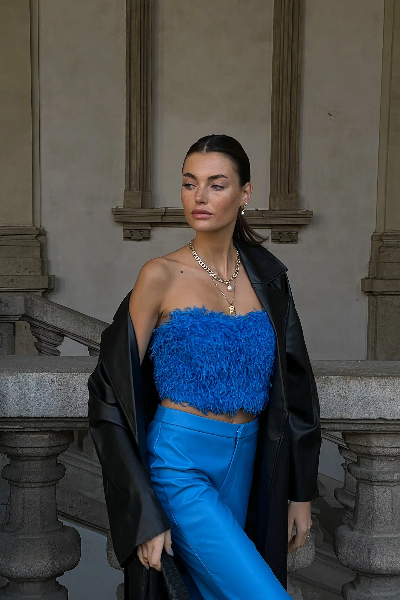 NA-KD Classic Straight Fit PU Trousers