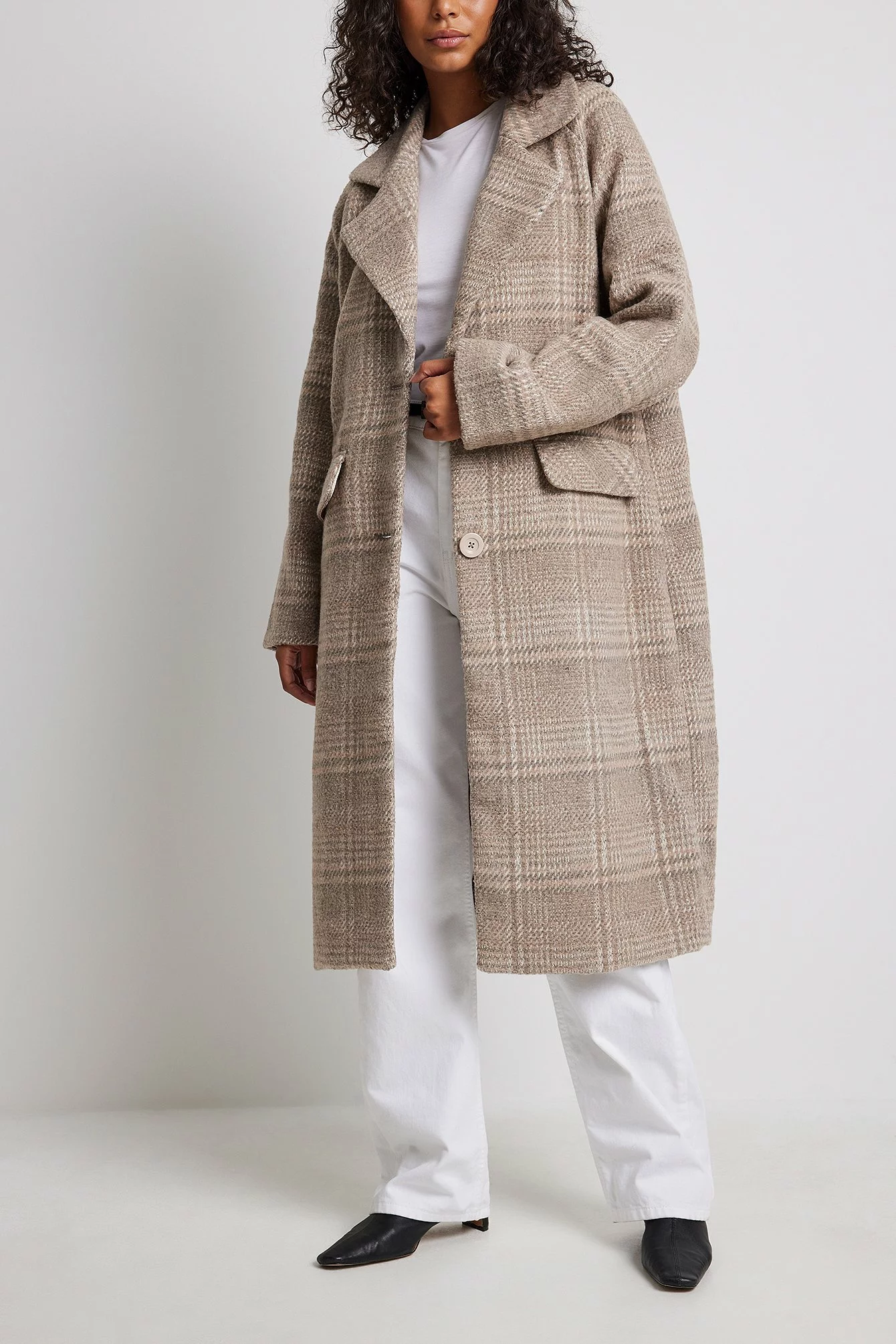 NA-KD Checked Oversized Coat - Image 8