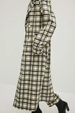 Karoline Dall X NA-KD Checked Trench Coat