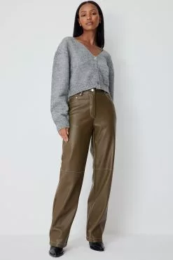 NA-KD Trend Contast PU Pants
