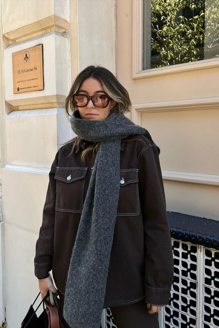 NA-KD Trend Contrast Seam Denim Overshirt - Image 6