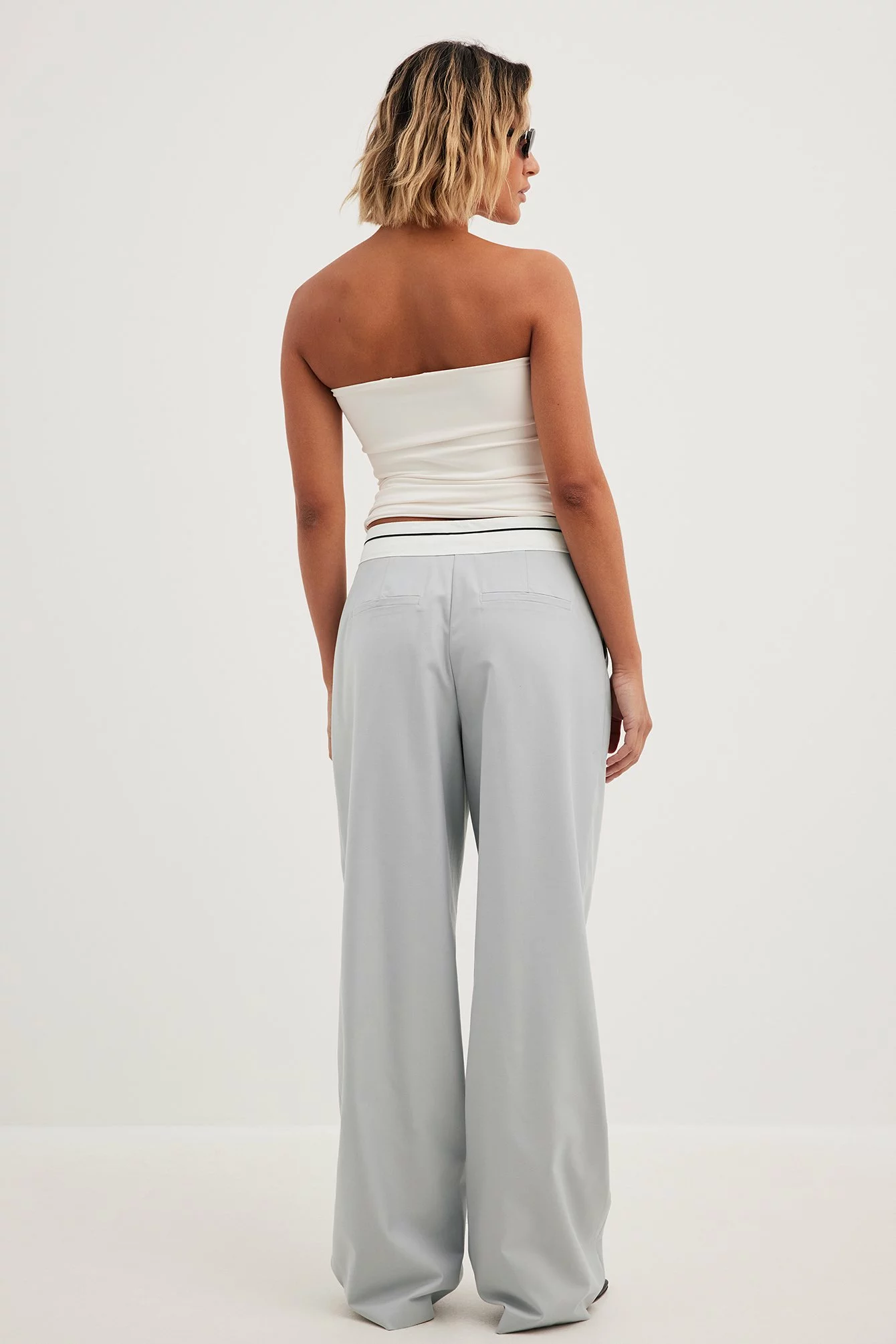 NA-KD Classic Cotton Waistband Detail Pants - Image 2