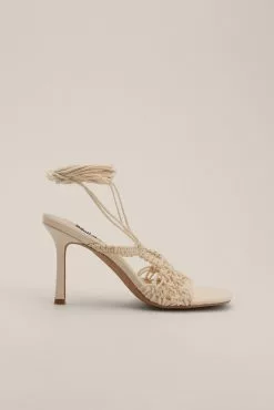 NA-KD Shoes Crocheted High Heels