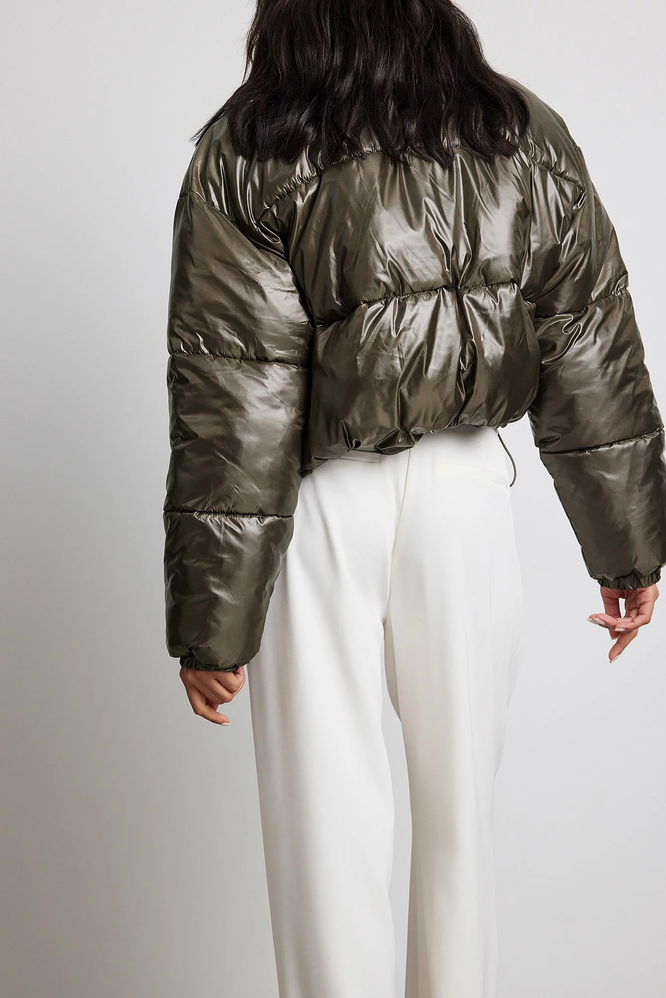 NA-KD Trend Cropped Padded Jacket - Image 2