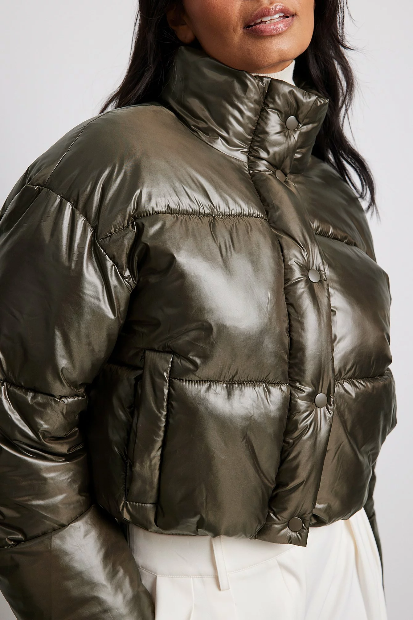 NA-KD Trend Cropped Padded Jacket - Image 4