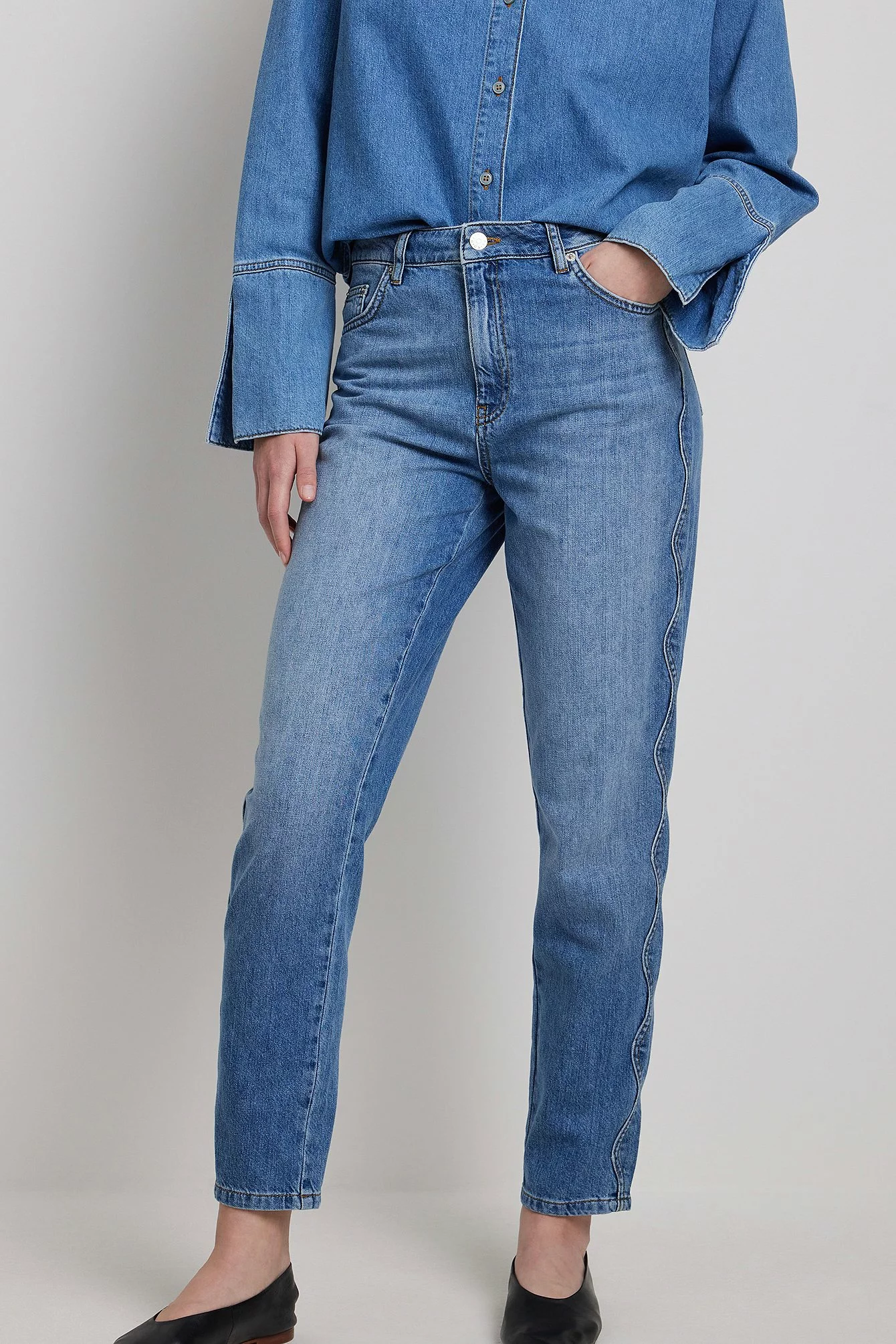 Sofi Fahrman X NA-KD Detailed Denim - Image 2