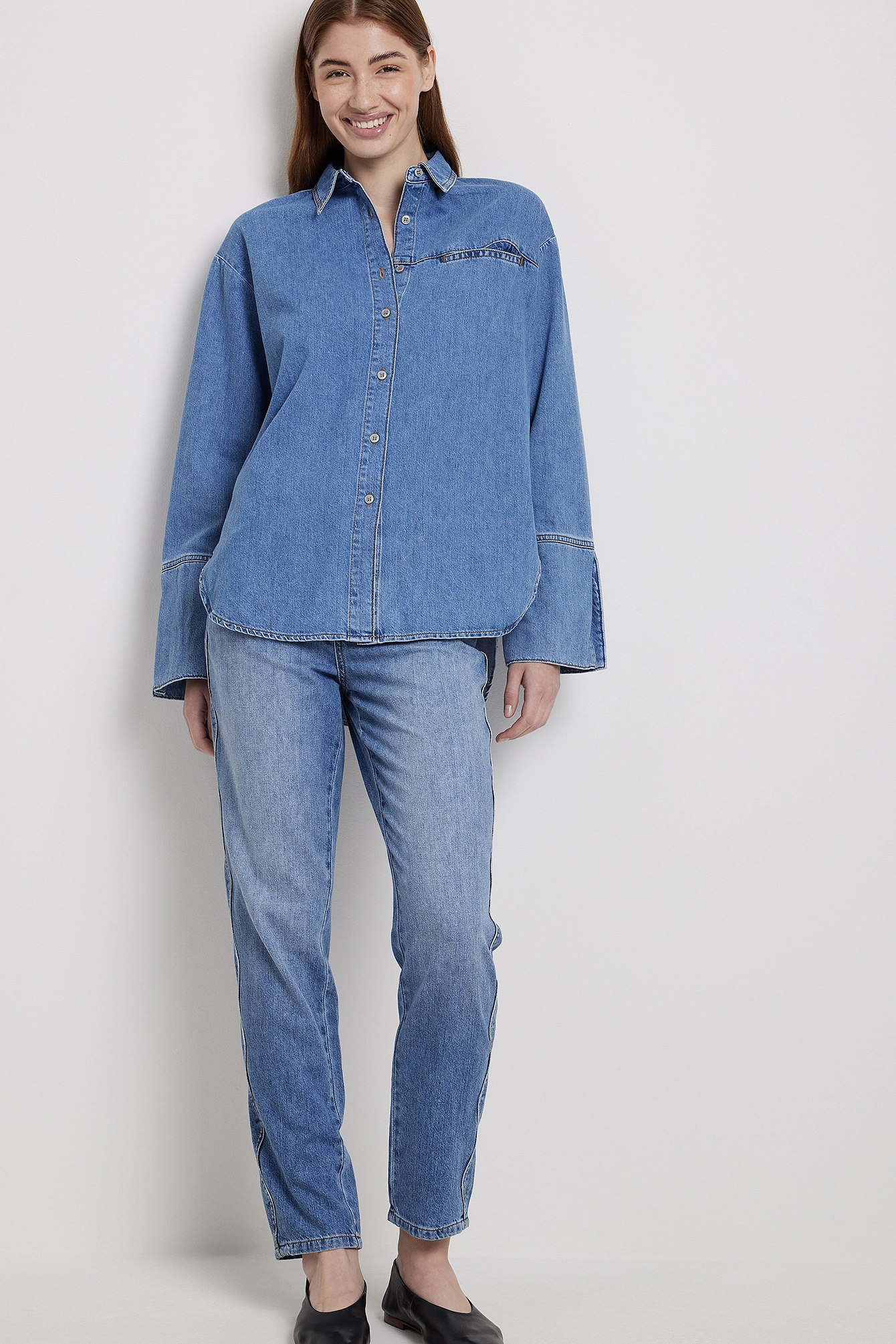 Sofi Fahrman X NA-KD Detailed Denim - Image 4