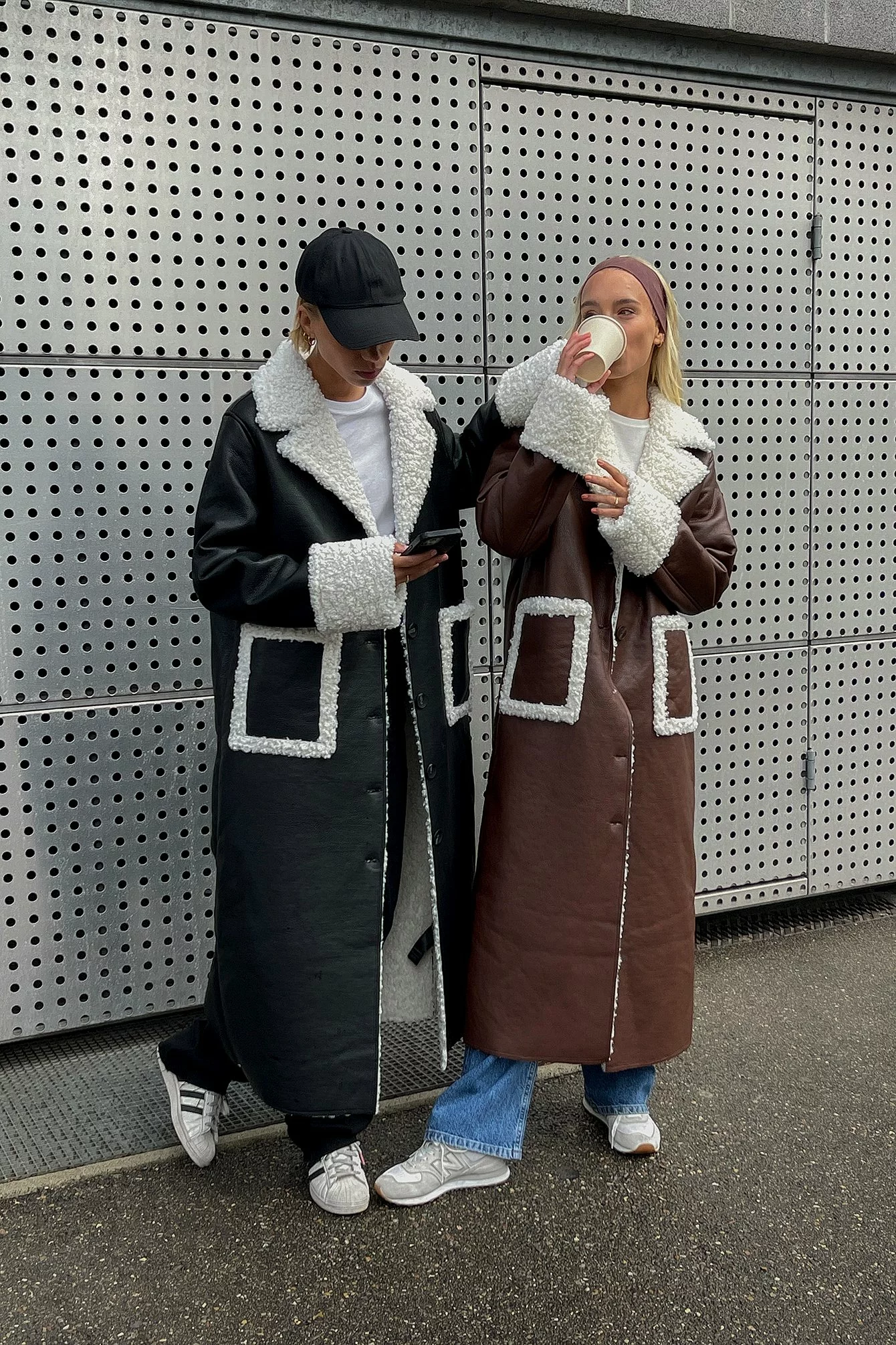 Lisa & Lena For NA-KD Pu Coat With Teddy Details - Image 10