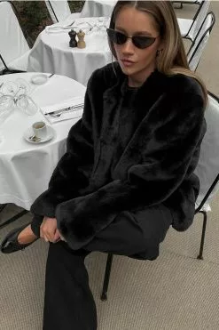 Lovisa Barkman X NA-KD Faux Fur Jacket