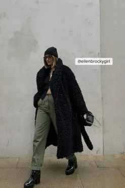 Handpicked X NA-KD Fluffy Oversized Belted Coat