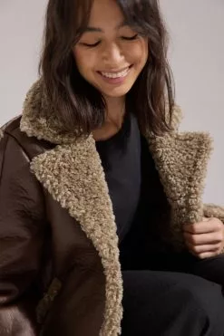 Stephsa X NA-KD Faux Fur Detail Jacket