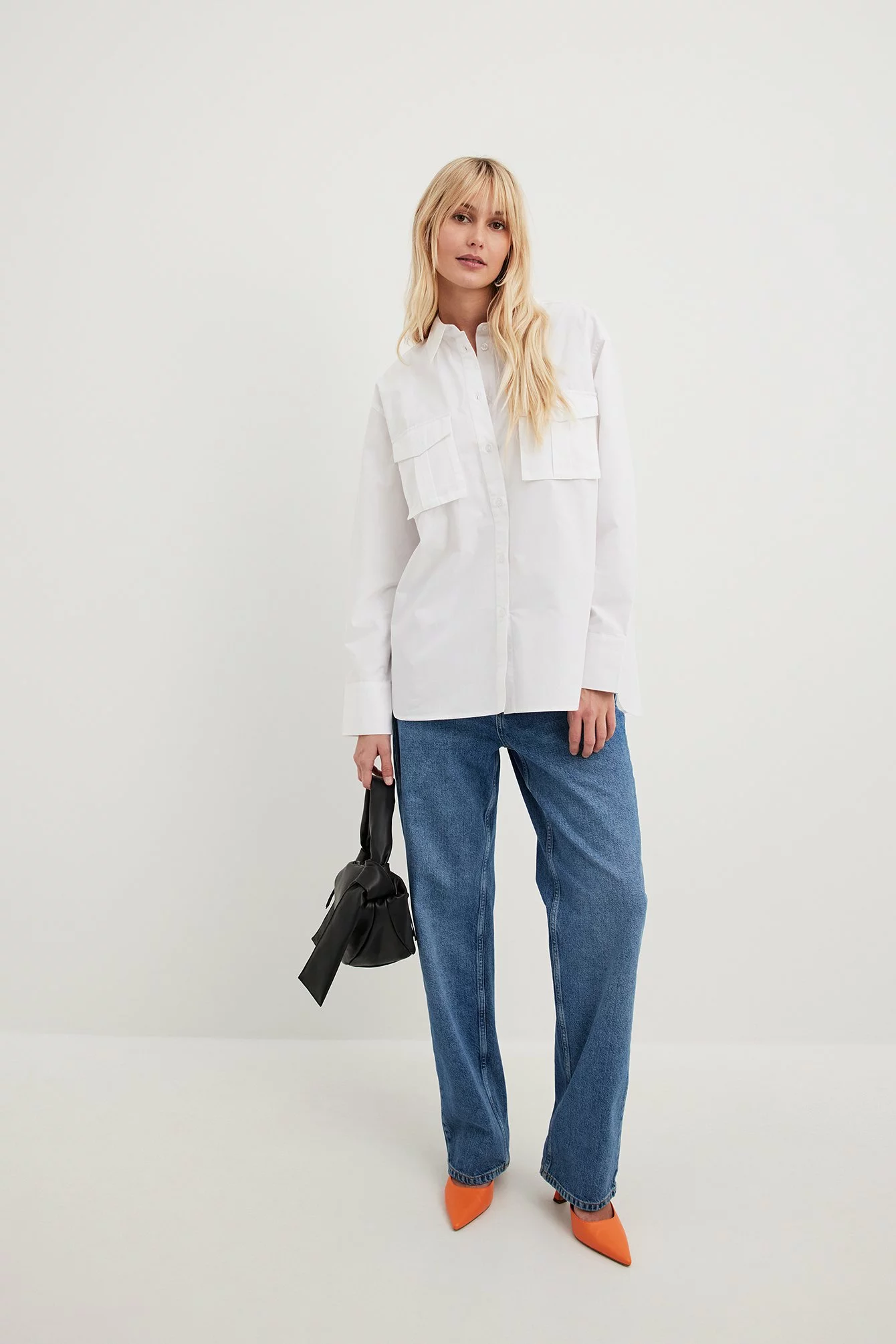 NA-KD Flap Pocket Oversized Shirt - Image 2