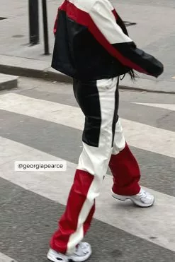 Sofia Coelho X NA-KD High Waisted PU Trousers