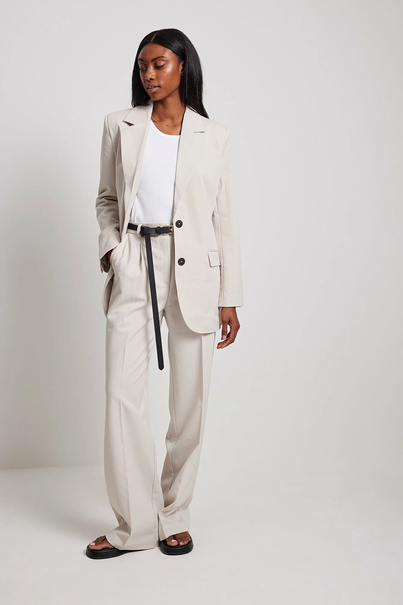 NA-KD Classic Heavy High Waist Suit Pants - Image 25