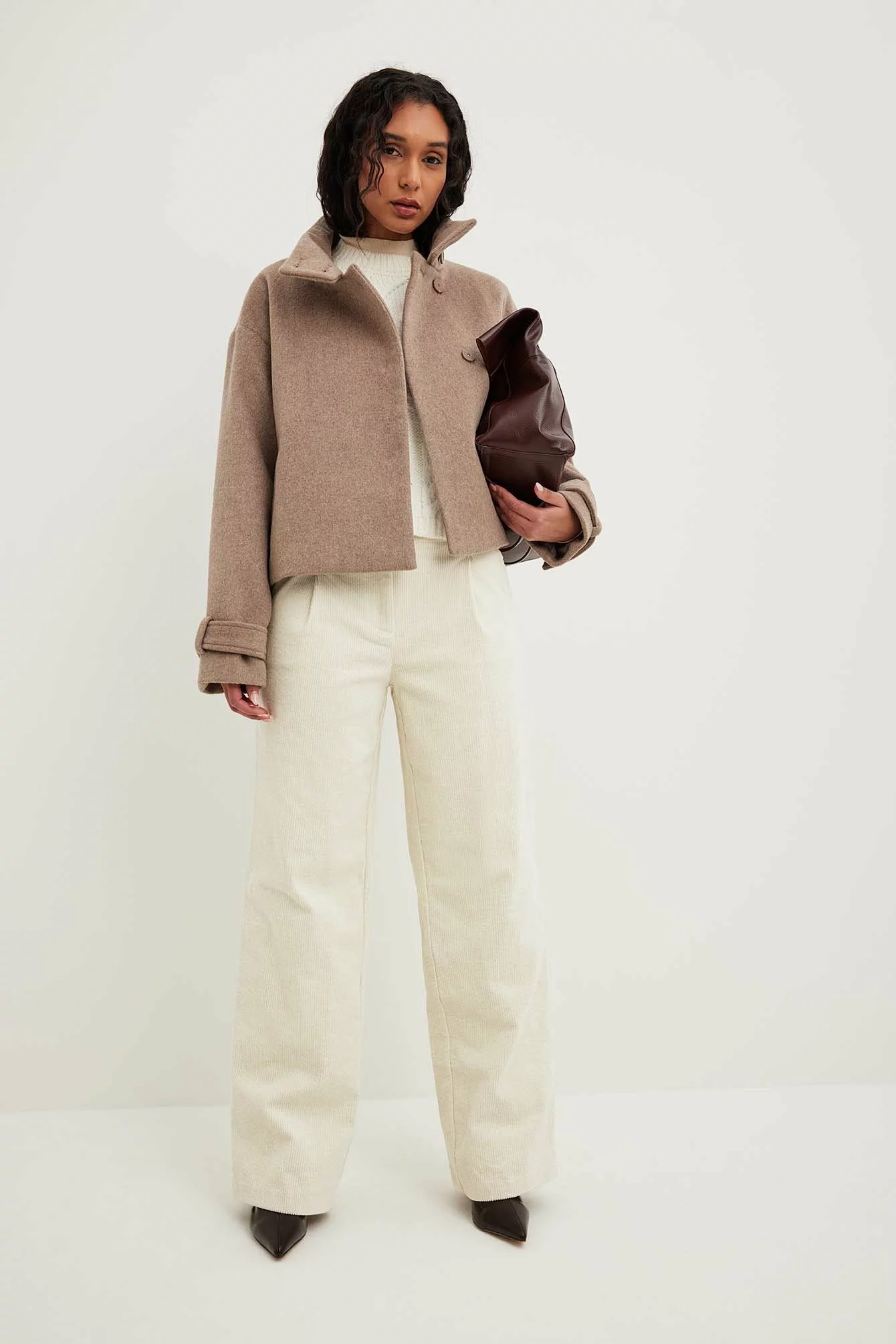 NA-KD High Neck Buttoned Coat - Image 3