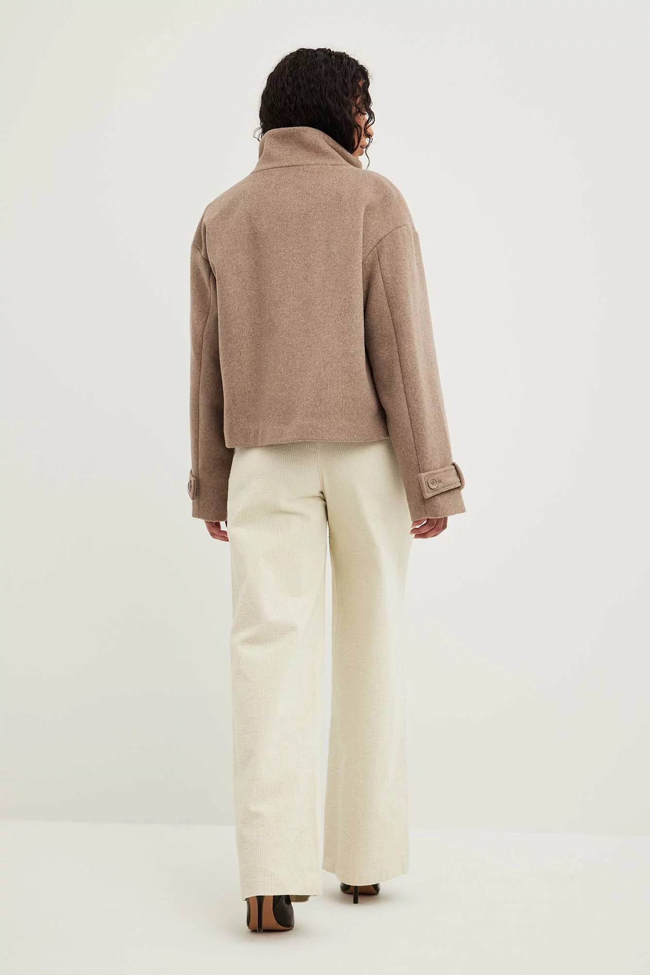 NA-KD High Neck Buttoned Coat - Image 2