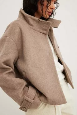 NA-KD High Neck Buttoned Coat