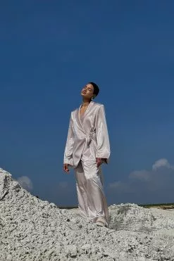 NA-KD Trend High Waist Flowy Satin Suit Pants