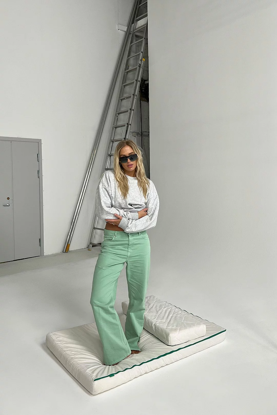 NA-KD Trend High Waist Straight Side Slit Jeans - Image 6