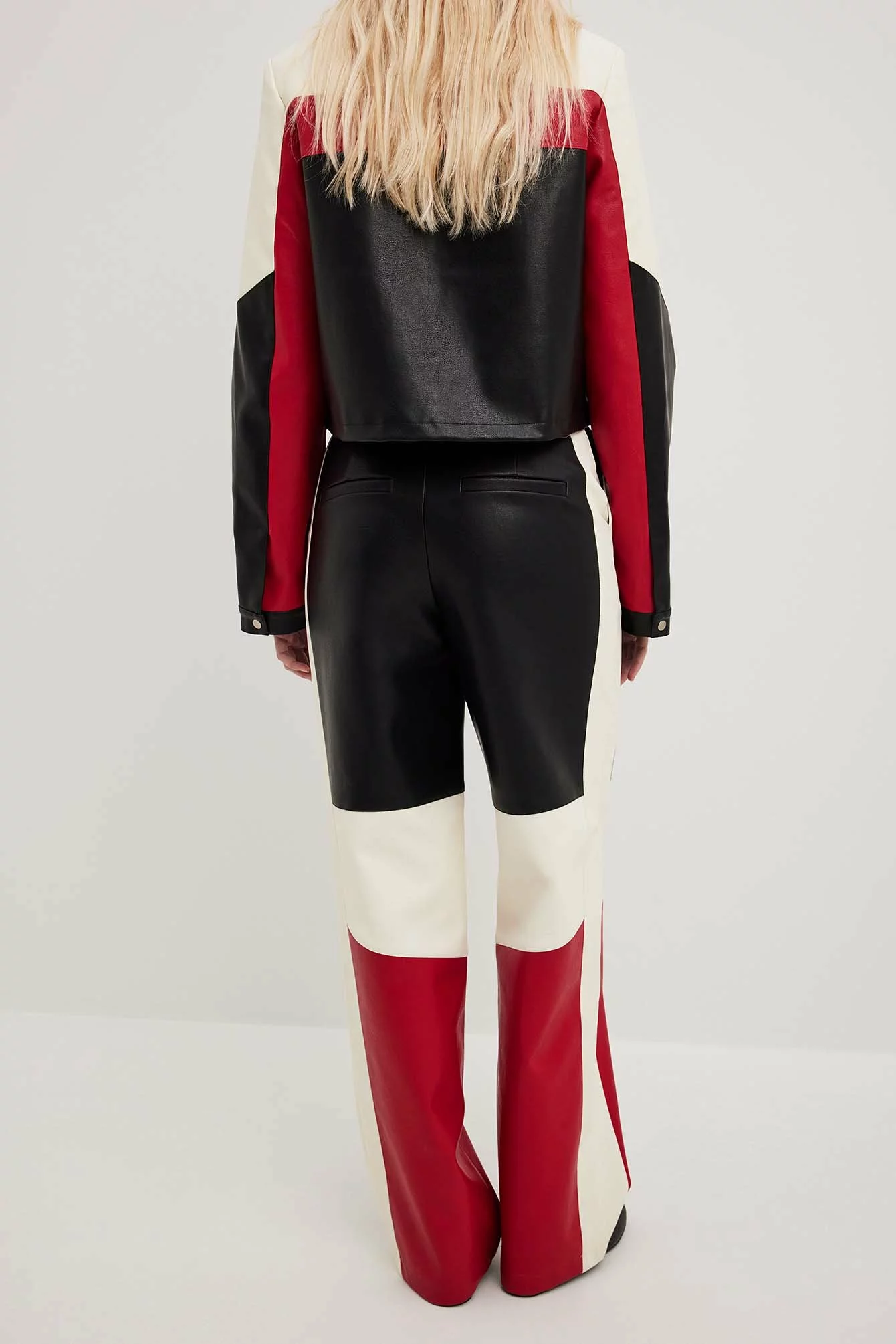 Sofia Coelho X NA-KD High Waisted PU Trousers - Image 3