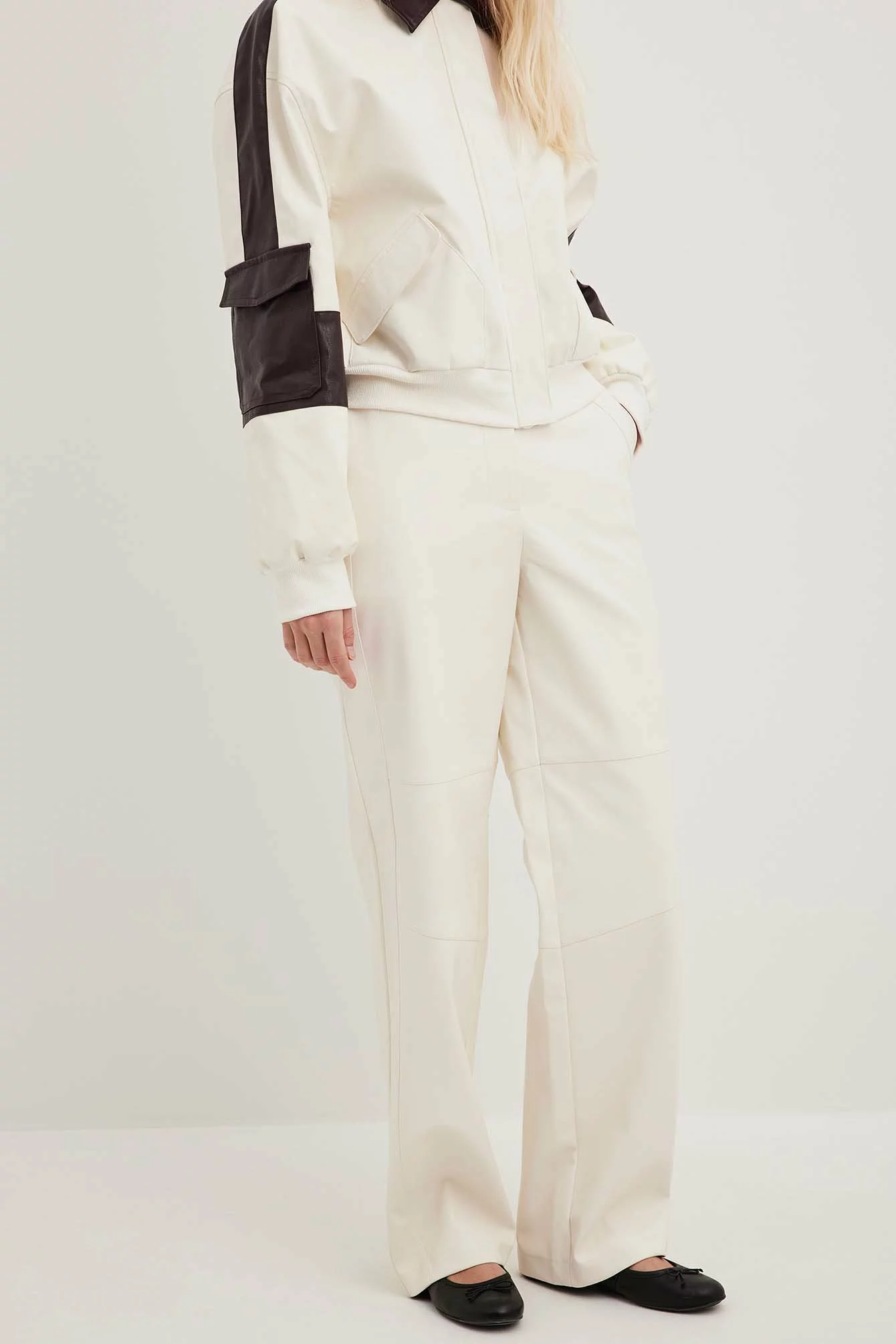 Sofia Coelho X NA-KD High Waisted PU Trousers - Image 6