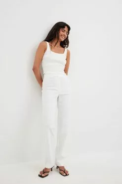 Susanna Wurz X NA-KD High Waisted Stretch Trousers