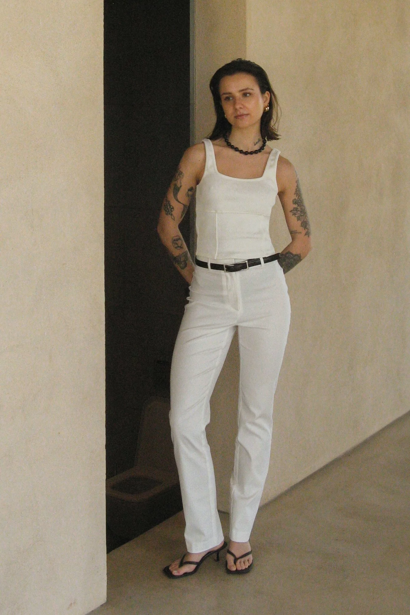 Susanna Wurz X NA-KD High Waisted Stretch Trousers - Image 5