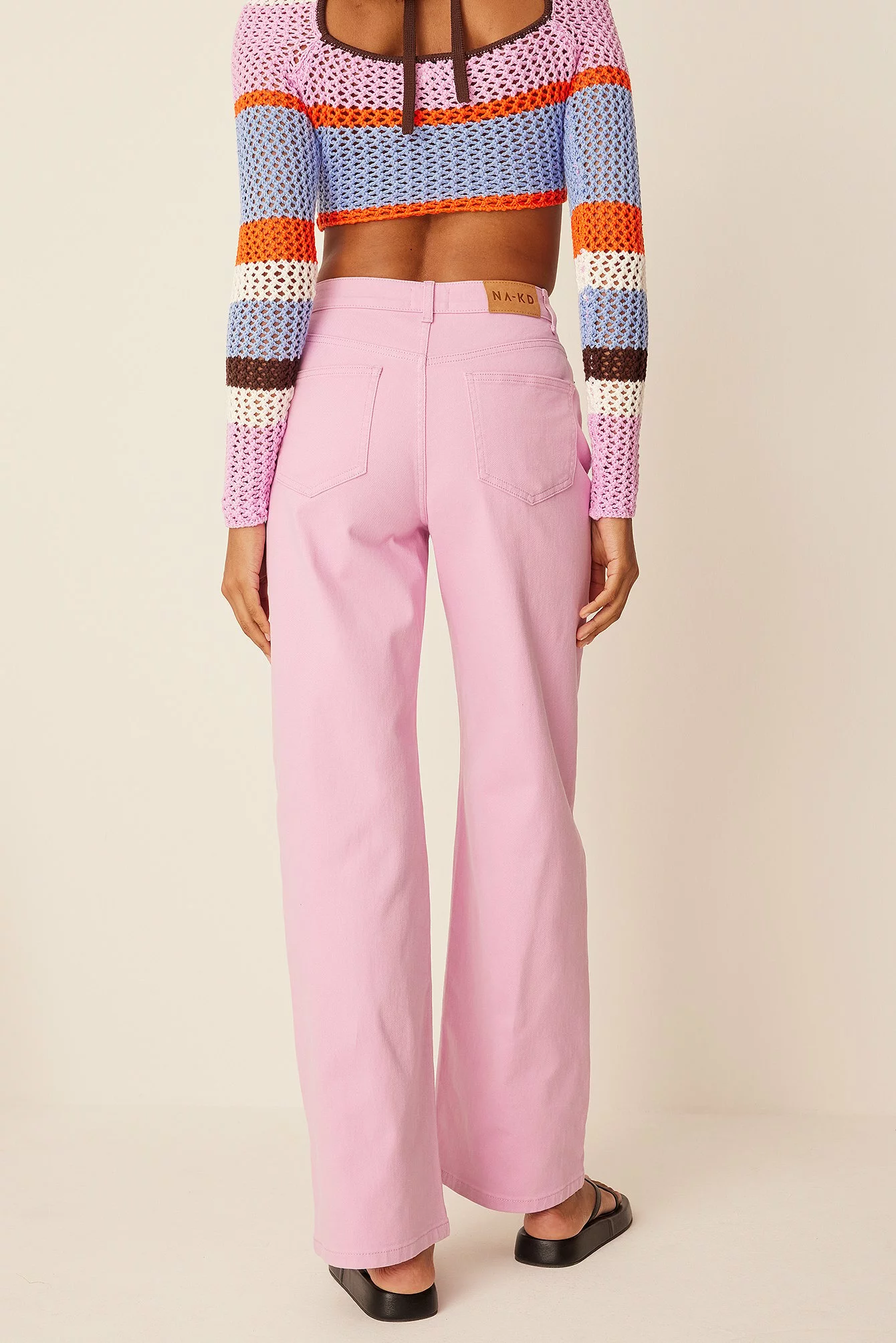 Romee Strijd X NA-KD High Waisted Wide Leg Denim - Image 6