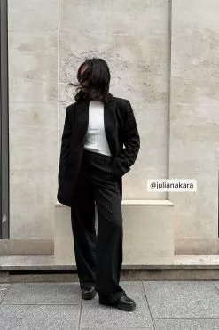 Lisa & Lena For NA-KD Straight Mid Waist Suit Trousers