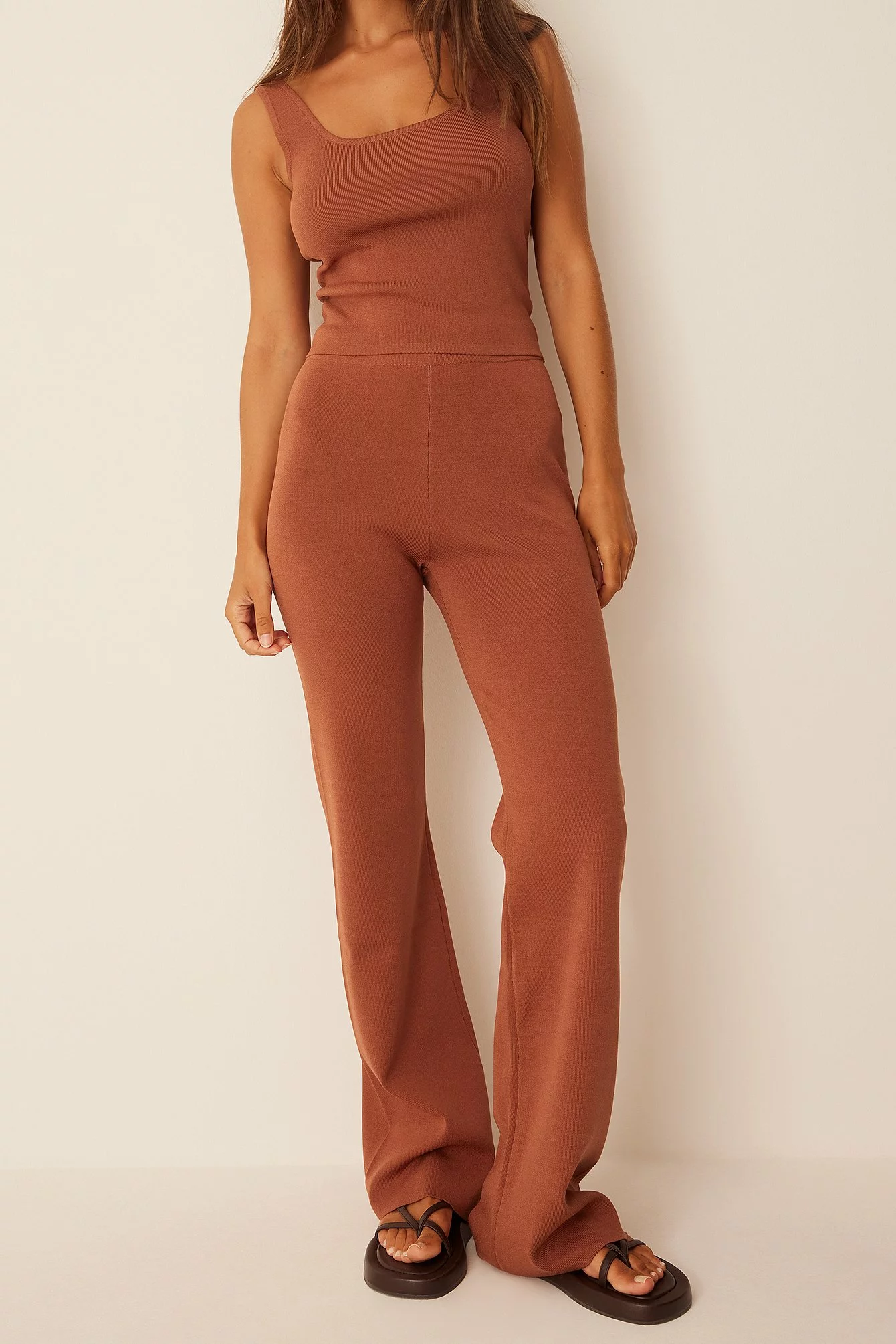 Lisa & Lena For NA-KD Knitted Flared Trousers - Image 2