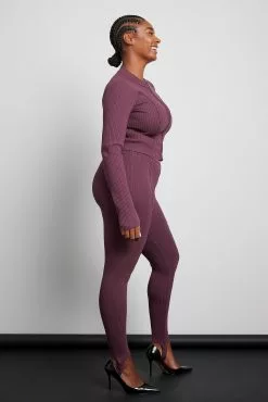 NA-KD Knitted Ribbed Leggings