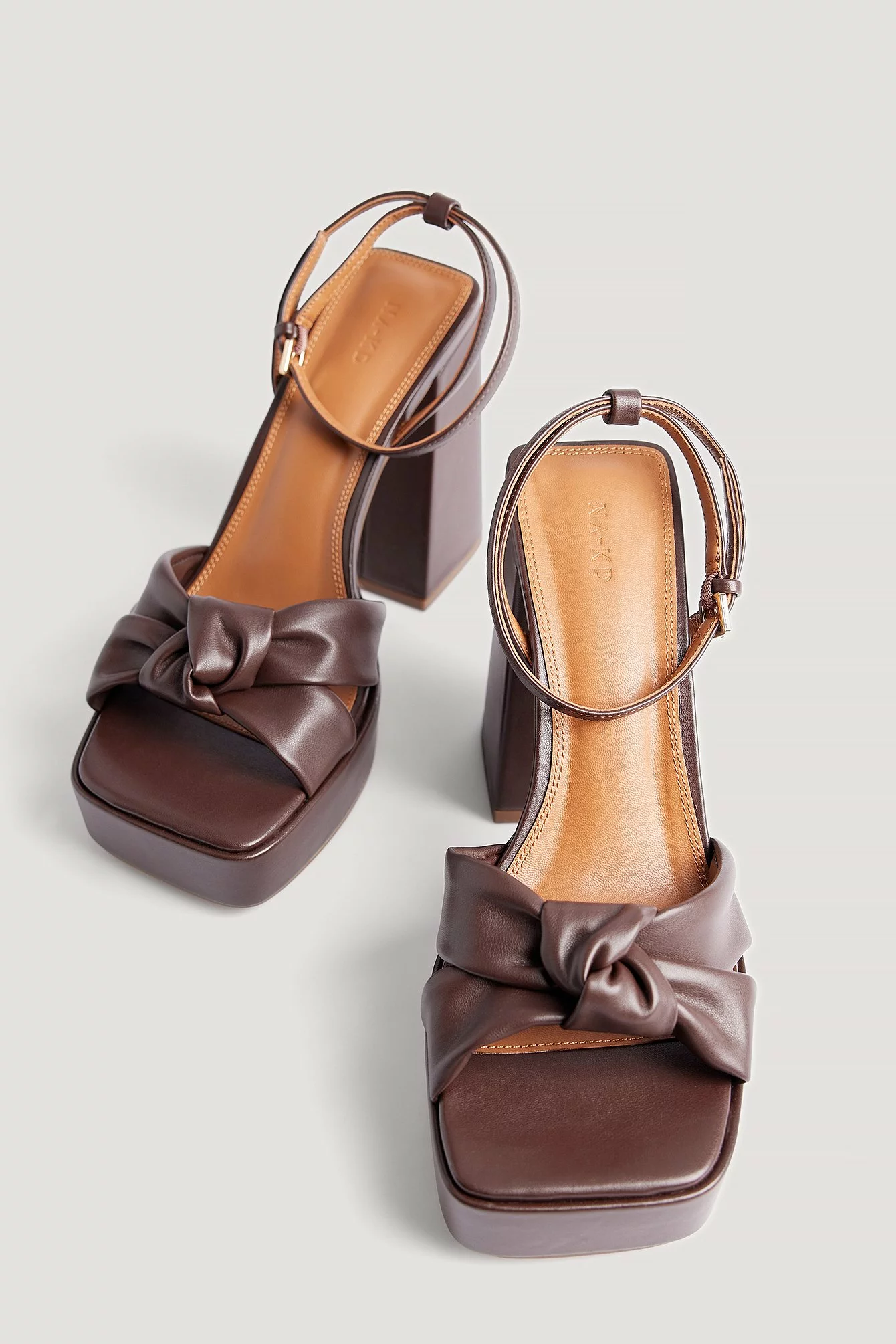 NA-KD Shoes Knotted Plateau High Heels - Image 8