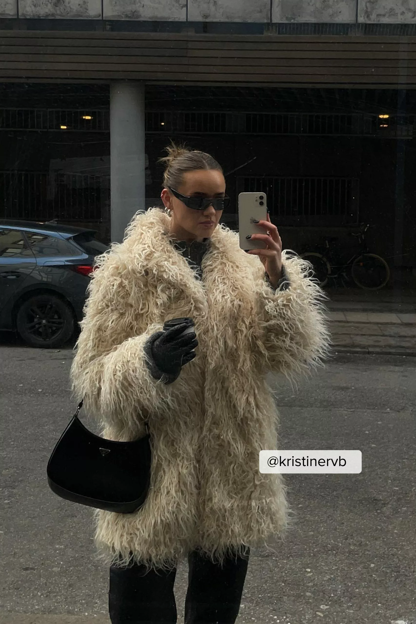 Alessa Winter X NA-KD Faux Fur Coat