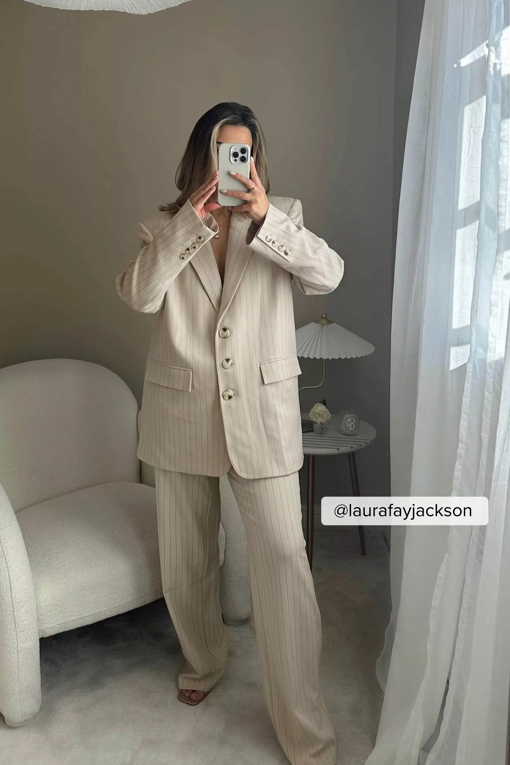 NA-KD Striped High Waist Trousers - Image 9