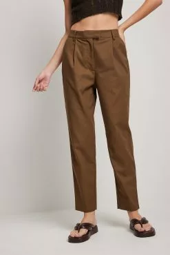 NA-KD Classic Linen-blend Chinos