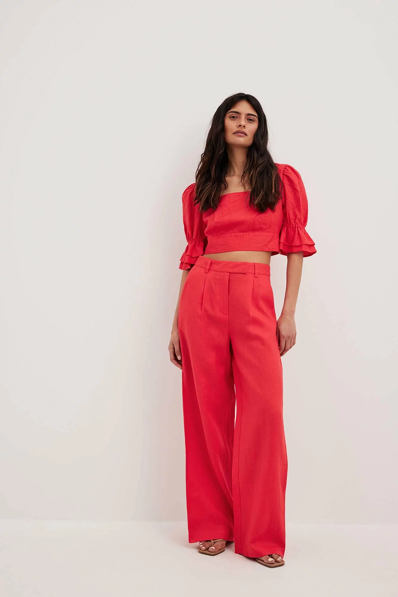 NA-KD Linen Tie Back Top - Image 15